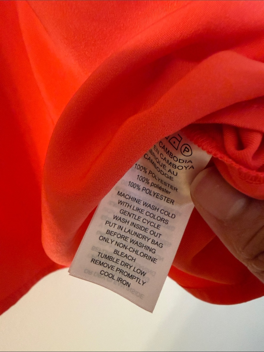 Michael Kors Bright Red Collared Long-Sleeve Blouse - Picture 5 of 7